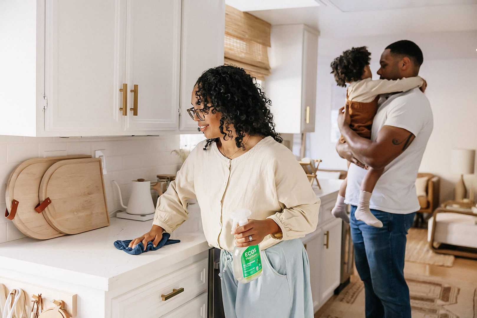 Family using ECOS products