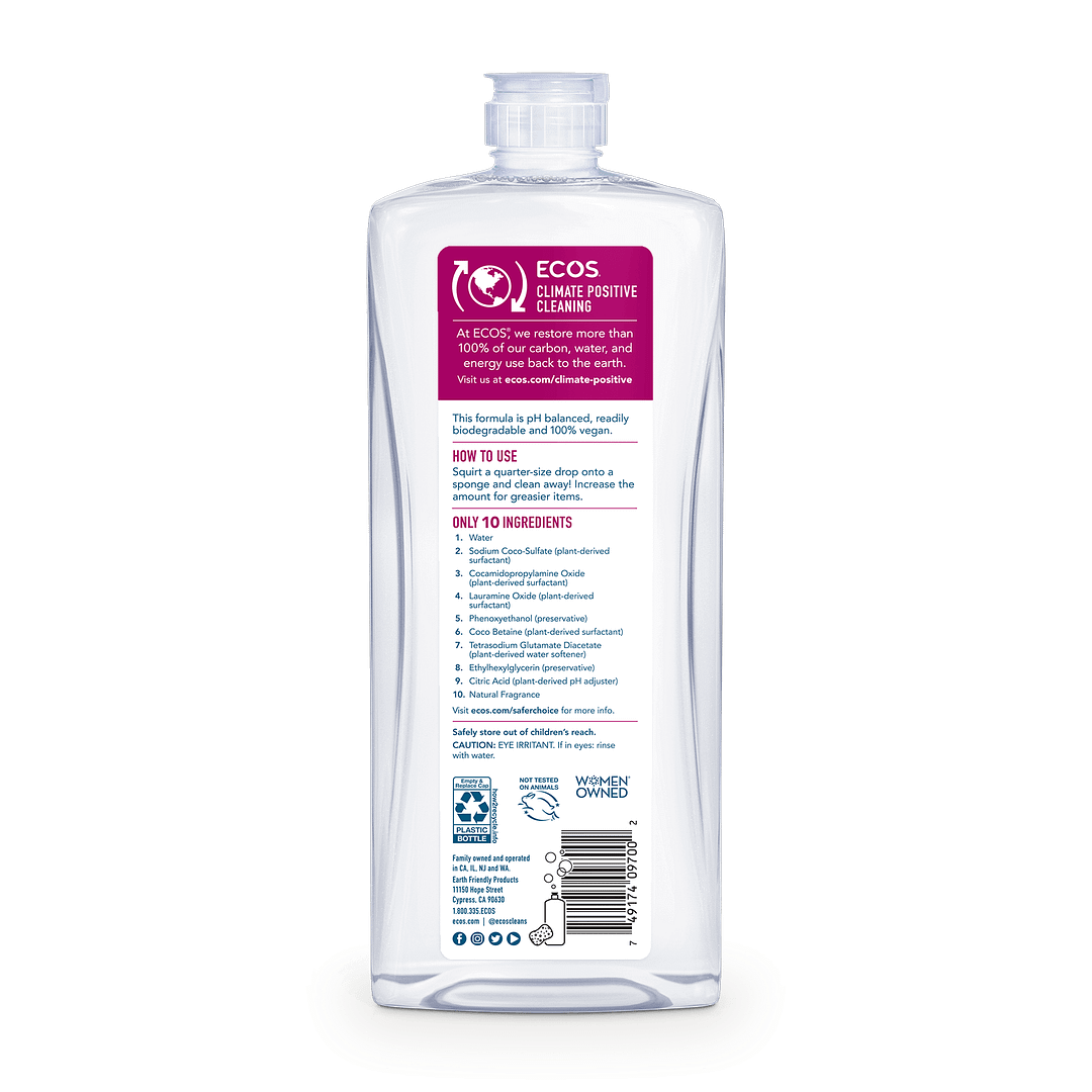 ECOS Dish Soap Almond Back