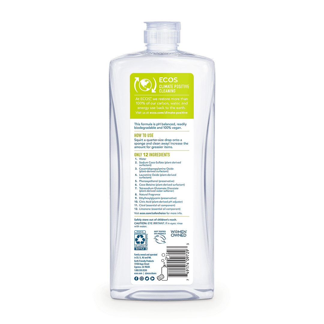 ECOS Dishsoap Bamboo Lemon Back