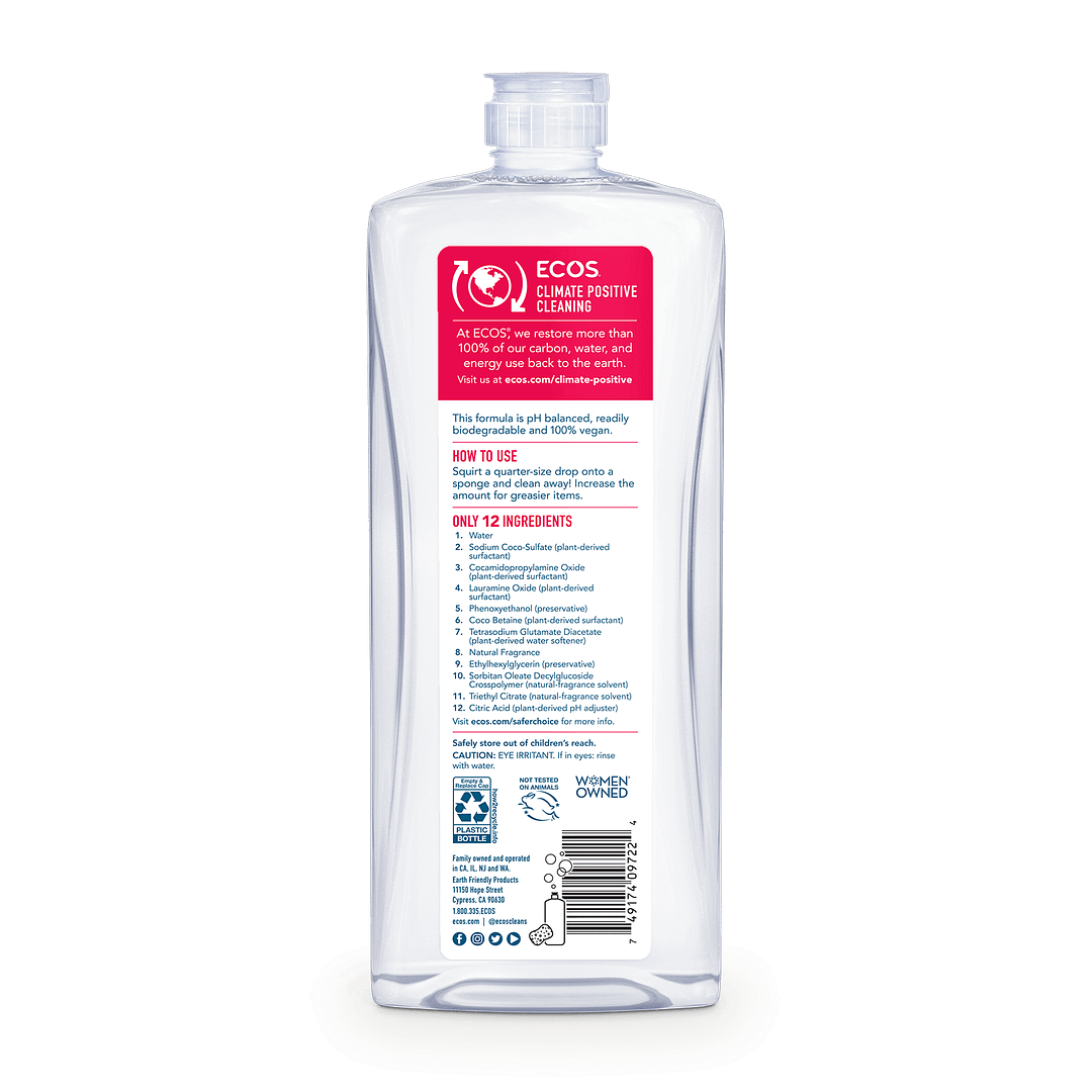 ECOS Dish Soap Grapefruit Back