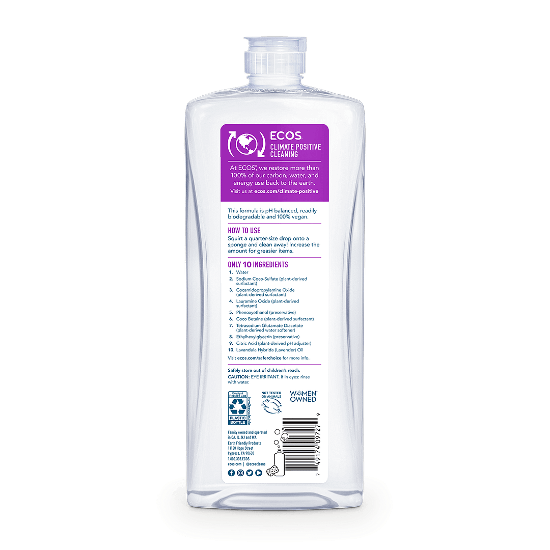 ECOS Dish Soap Lavender Back